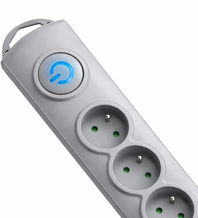 QOLTEC 50167 Apsaugos nuo viršįtampių Quick Switch 8 lizdai pilka 1,8m