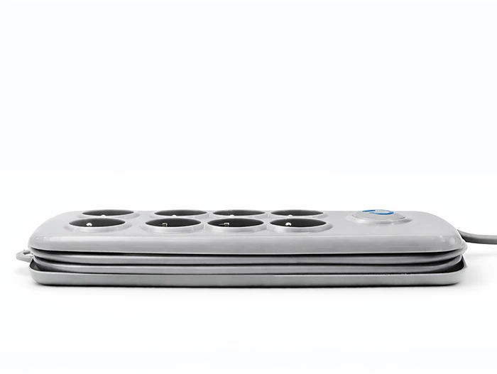 QOLTEC 50162 Apsaugos nuo viršįtampių Quick Switch 8 lizdai pilka 2,5m