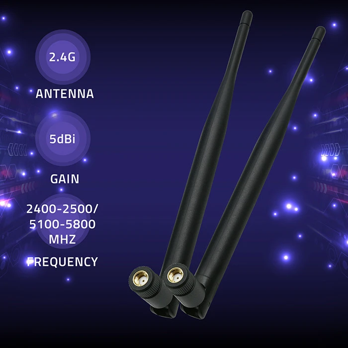 Qoltec 57046 Wi-Fi antena 2.4/2.5 GHz | 5.1/5.8 GHz | 5dBi | omnidirectional | Indoor