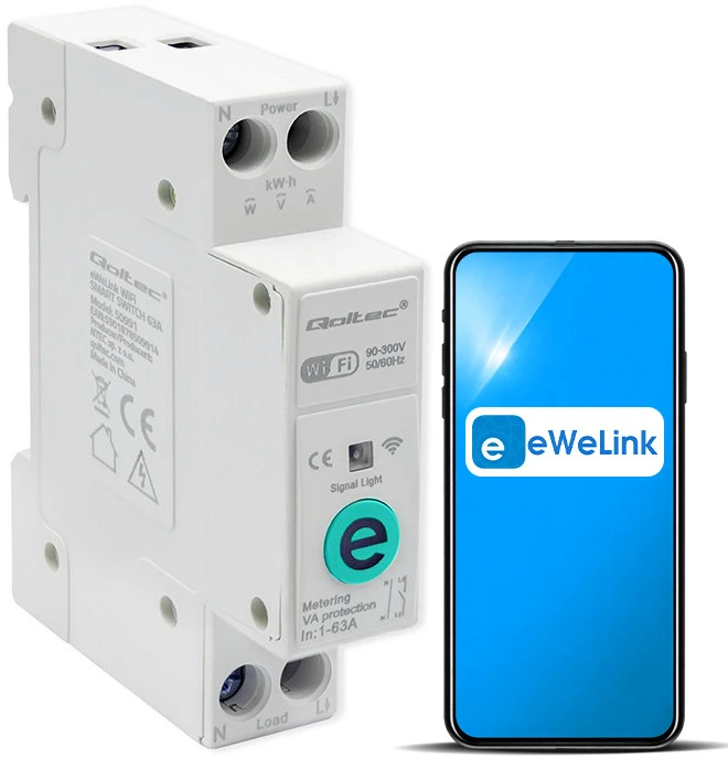 Elektros skaitiklis Qoltec 63A relė