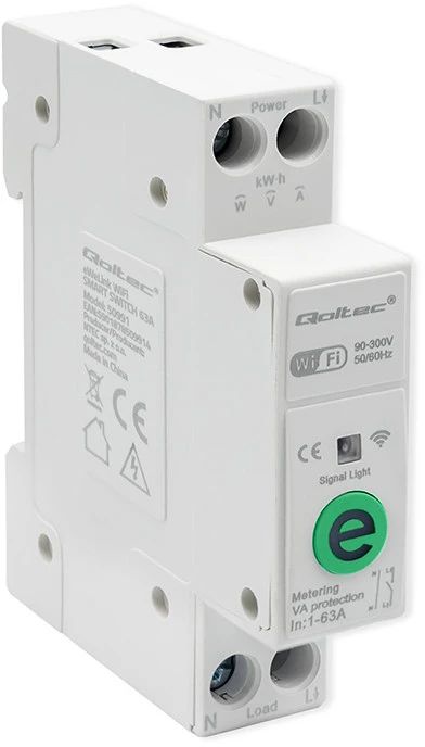 Elektros skaitiklis Qoltec 63A relė