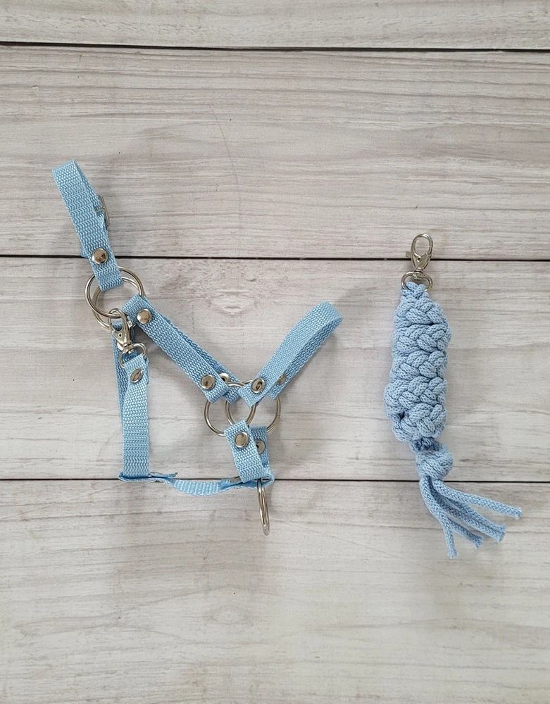 Super Hobby Horse Hobby Horse skirtas pavadėlis ir kamanos šviesiai mėlynos