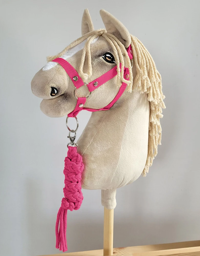 Super Hobby Horse Hobby Horse pakinktų rinkinys su virve – tamsiai rožinis