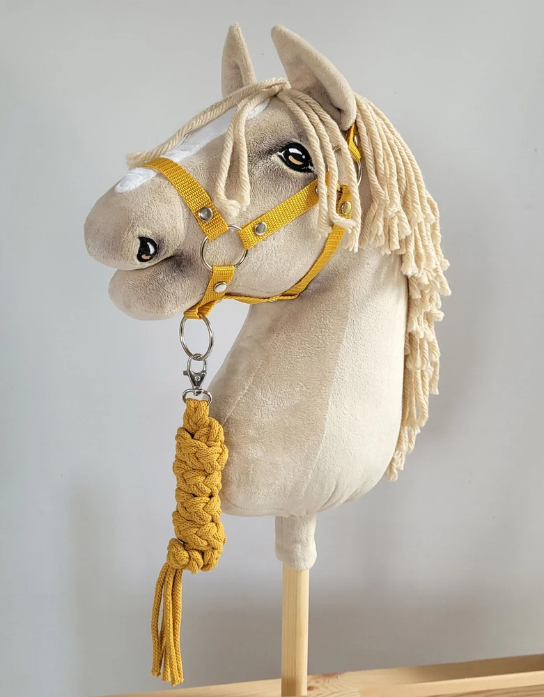 Super Hobby Horse hobby horse skirtas kantaras ir pavadėlis, geltonas