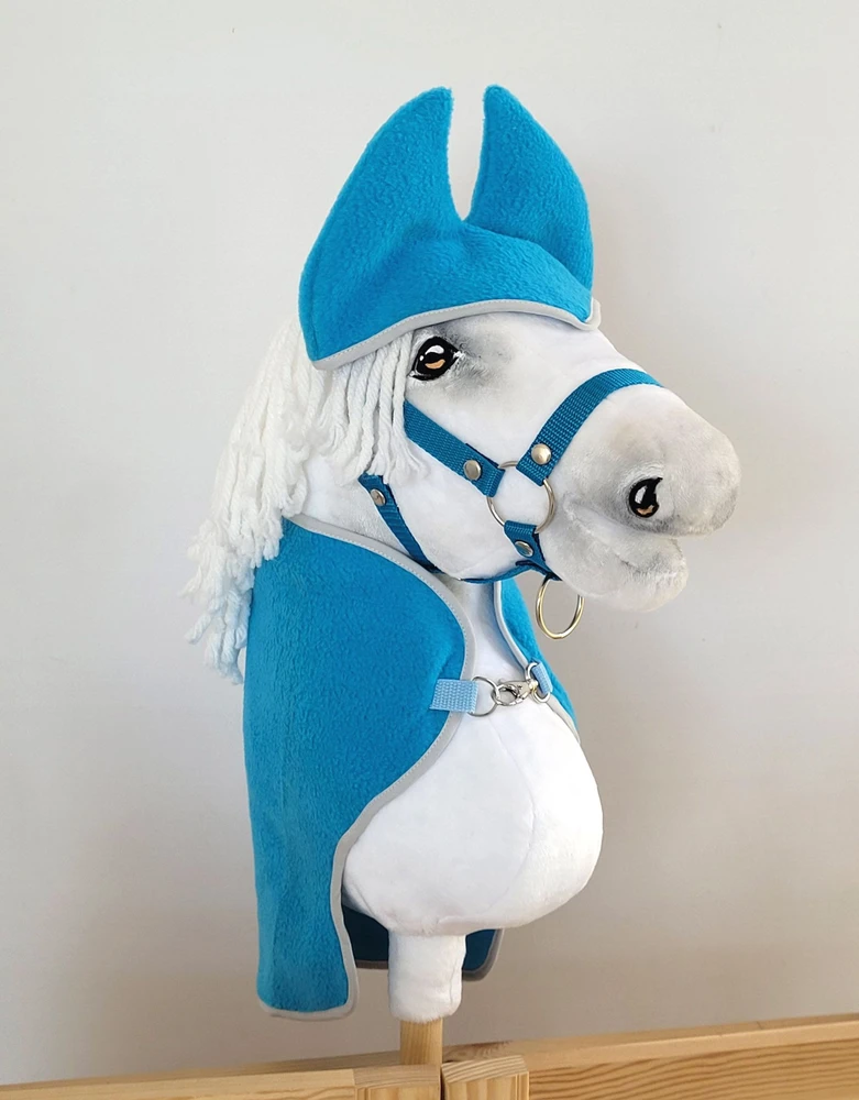 Super Hobby Horse Hobby Horse vilnonis apsiaustas su ausinėmis A4 ir A5 dydžiams turkio spalvos