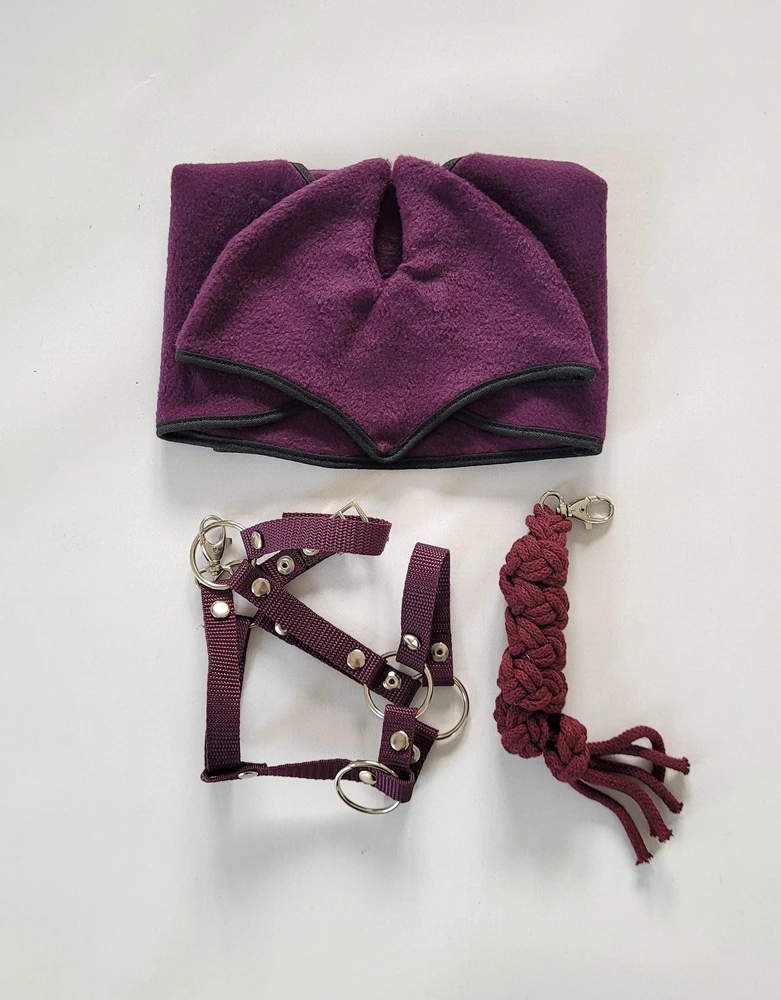 Super Hobby Horse Hobby Horse rinkinys: violetinis pledas ir ausinukai