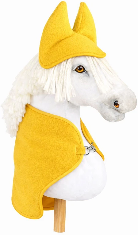 Super Hobby Horse Hobby Horse komplektas A4 ir A5: geltona flisinė gūnia su ausinėmis