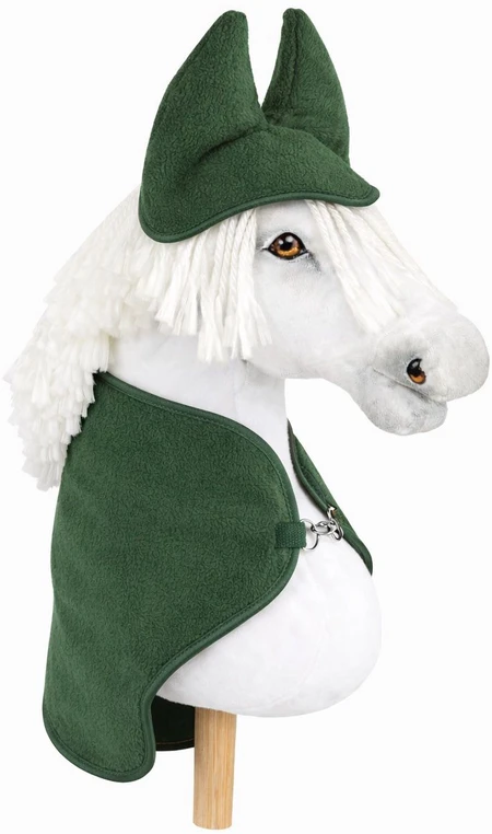 Super Hobby Horse Rinkinys flisinė antklodė ir ausų apsaugos Hobby Horse A4/A5, tamsiai žalia
