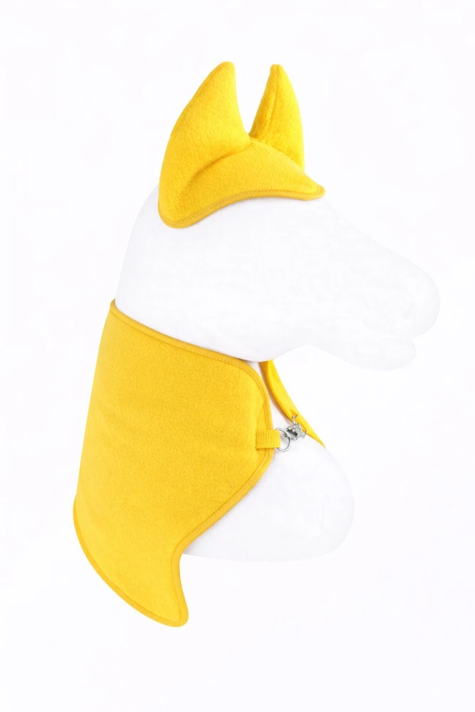 Super Hobby Horse Hobby Horse komplektas A4 ir A5: geltona flisinė gūnia su ausinėmis