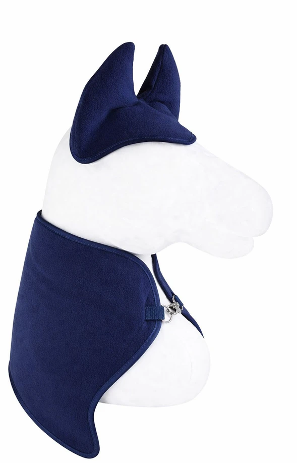 Super Hobby Horse Hobby Horse komplektas: flisinis pledas ir ausinukai džinso spalvos