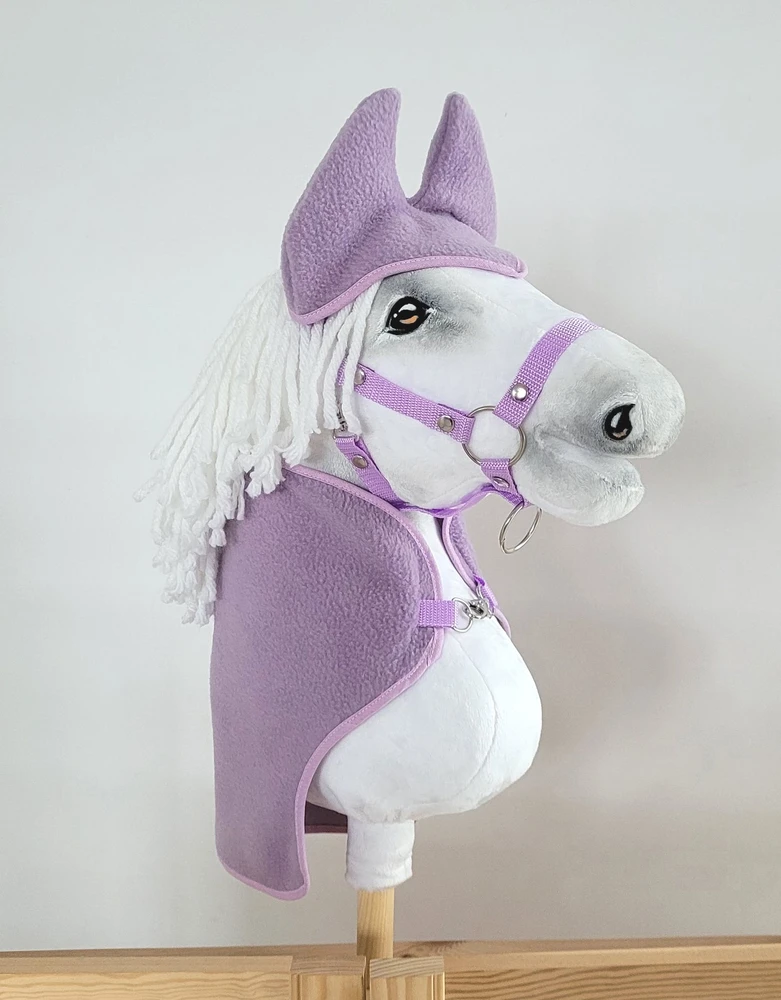 Super Hobby Horse Hobby Horse komplektas A4 ir A5 flisinis apklotas su ausinukais lila