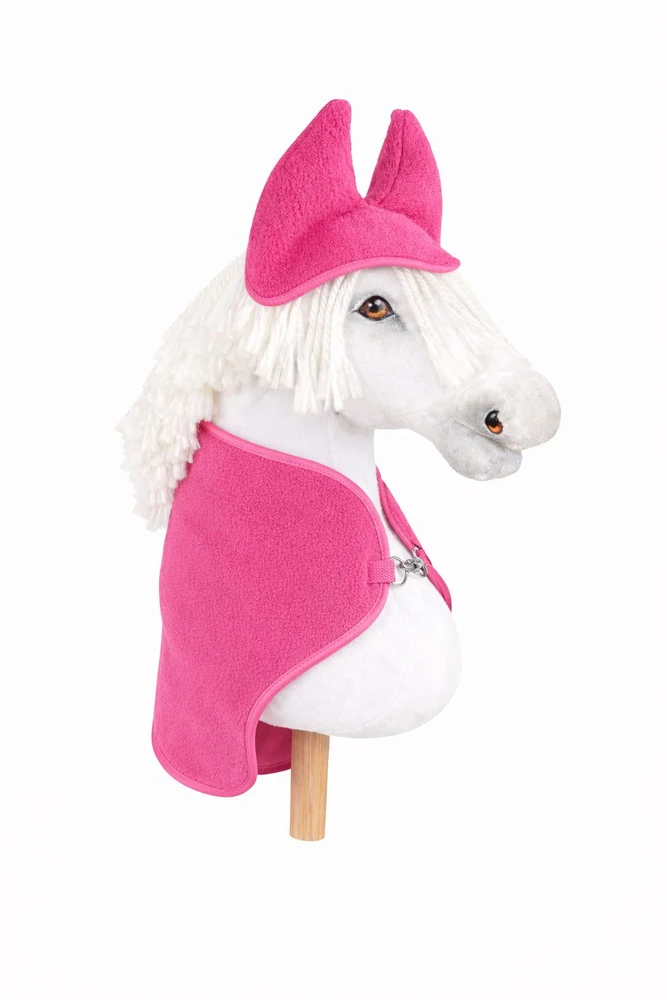 Super Hobby Horse Hobby Horse vilnos apsiaustas su ausinėmis A4 ir A5 tamsiai rožinis rinkinys