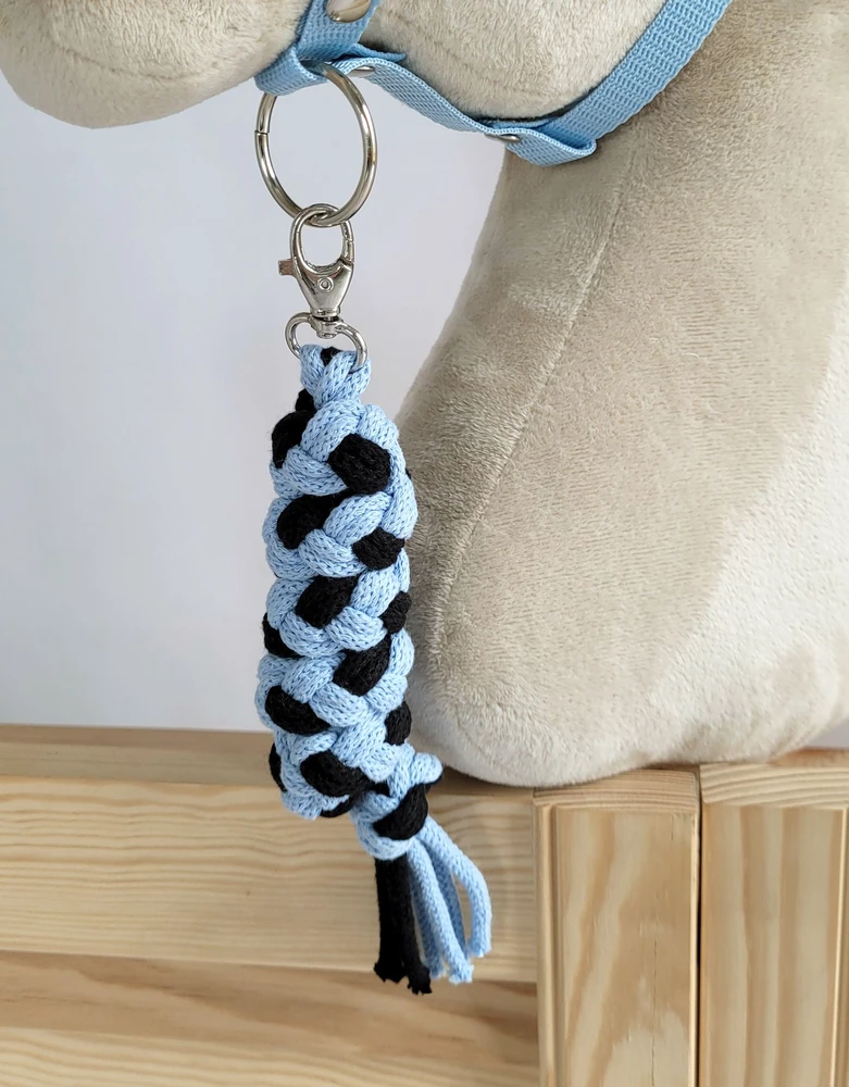 Super Hobby Horse Hobio arklio kantaras ir pavadys – juoda ir šviesiai mėlyna