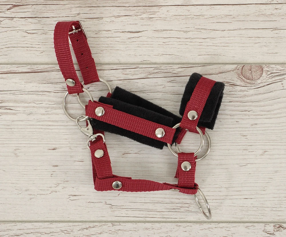 Super Hobby Horse Hobby horsing kantaras ir pavadys – juoda ir burgundiška