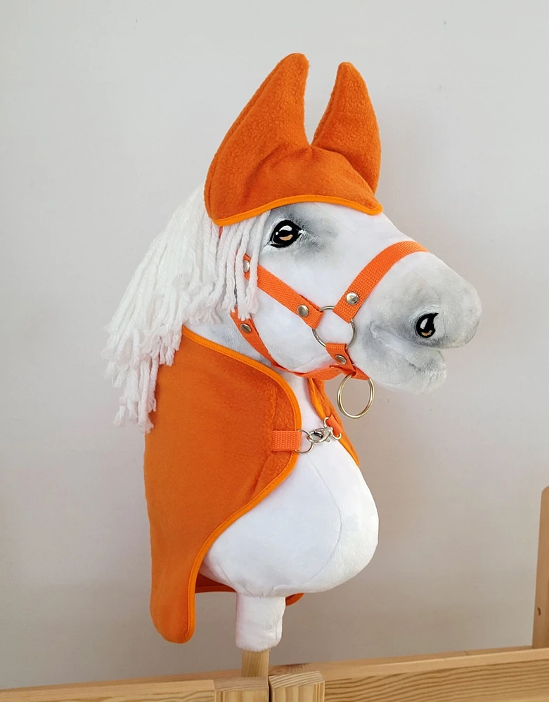 Super Hobby Horse Hobby Horse komplektas A4 ir A5: flisinė gūnia su ausinukais oranžinė