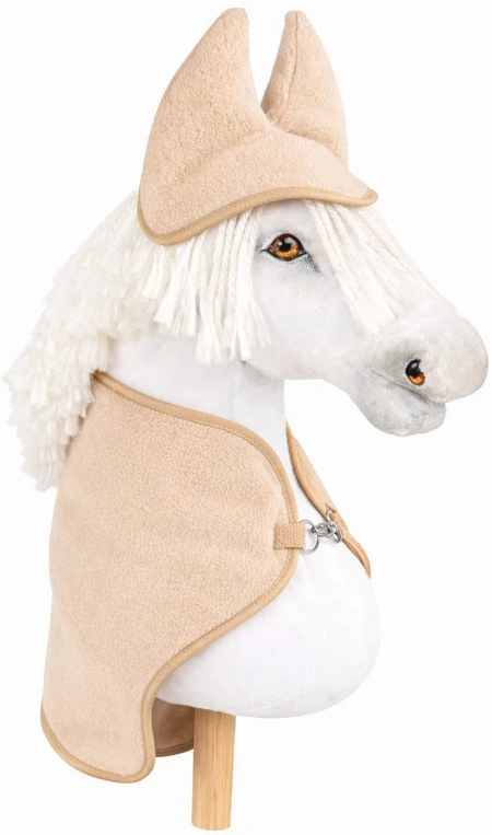 Super Hobby Horse Hobby Horse rinkinys: smėlio spalvos pledas ir ausinukai