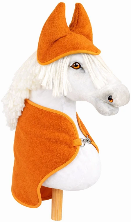 Super Hobby Horse Hobby Horse komplektas A4 ir A5: flisinė gūnia su ausinukais oranžinė