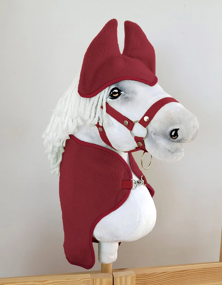 Super Hobby Horse Hobby Horse vilnos komplektas su ausinėmis A4 ir A5, bordo spalvos