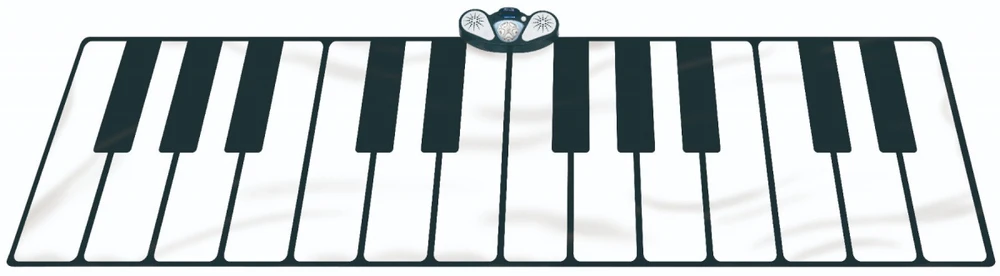 Ramiz Didelė muzikinė klaviatūros kilimėlis vaikams