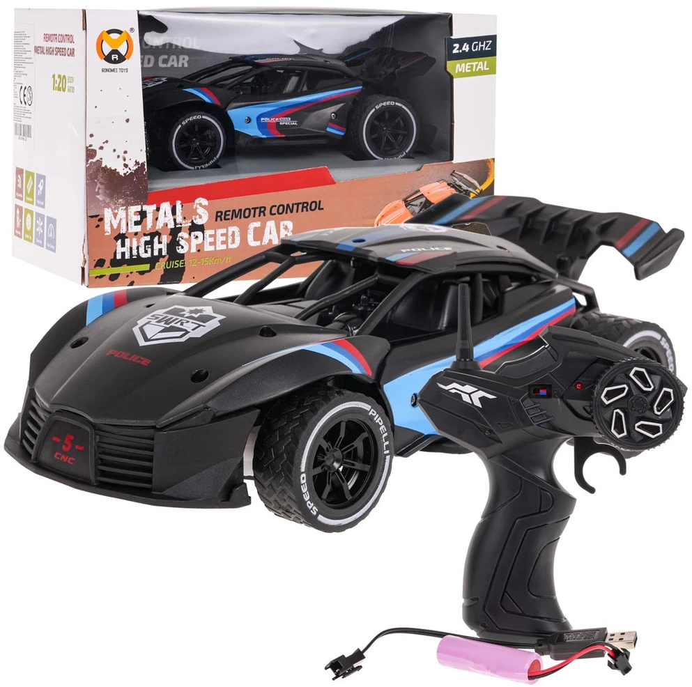 Ramiz Greitas juodas 1:20 R/C automobilis