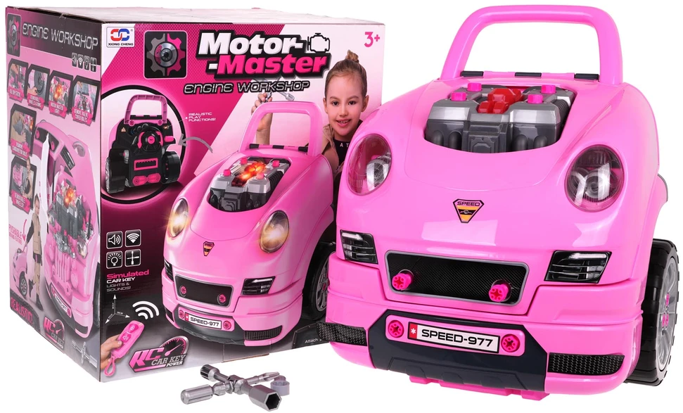 Ramiz Jauno mechaniko žaidimų dirbtuvės rožinės spalvos