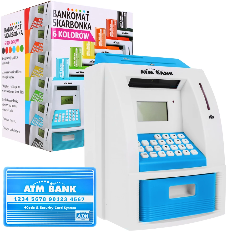 Ramiz Vaikiška taupyklė 3+ mėlyna Interaktyvios funkcijos + bankomato kortelė