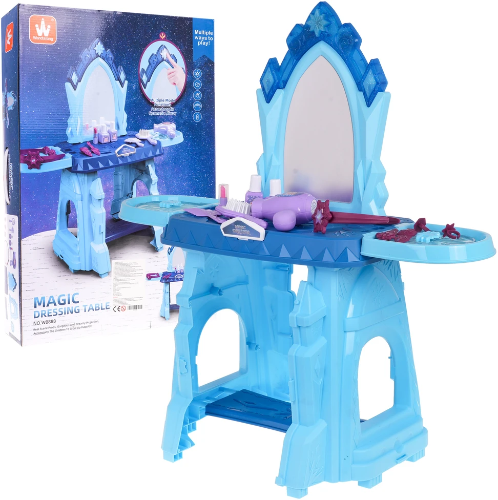 Ramiz Mėlyna Mėlyna Princess Dressing Table + priedai