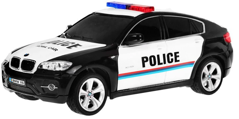 Ramiz 1:24 R/C licencijuotas policijos automobilis Bmw X 6 Juodas Police