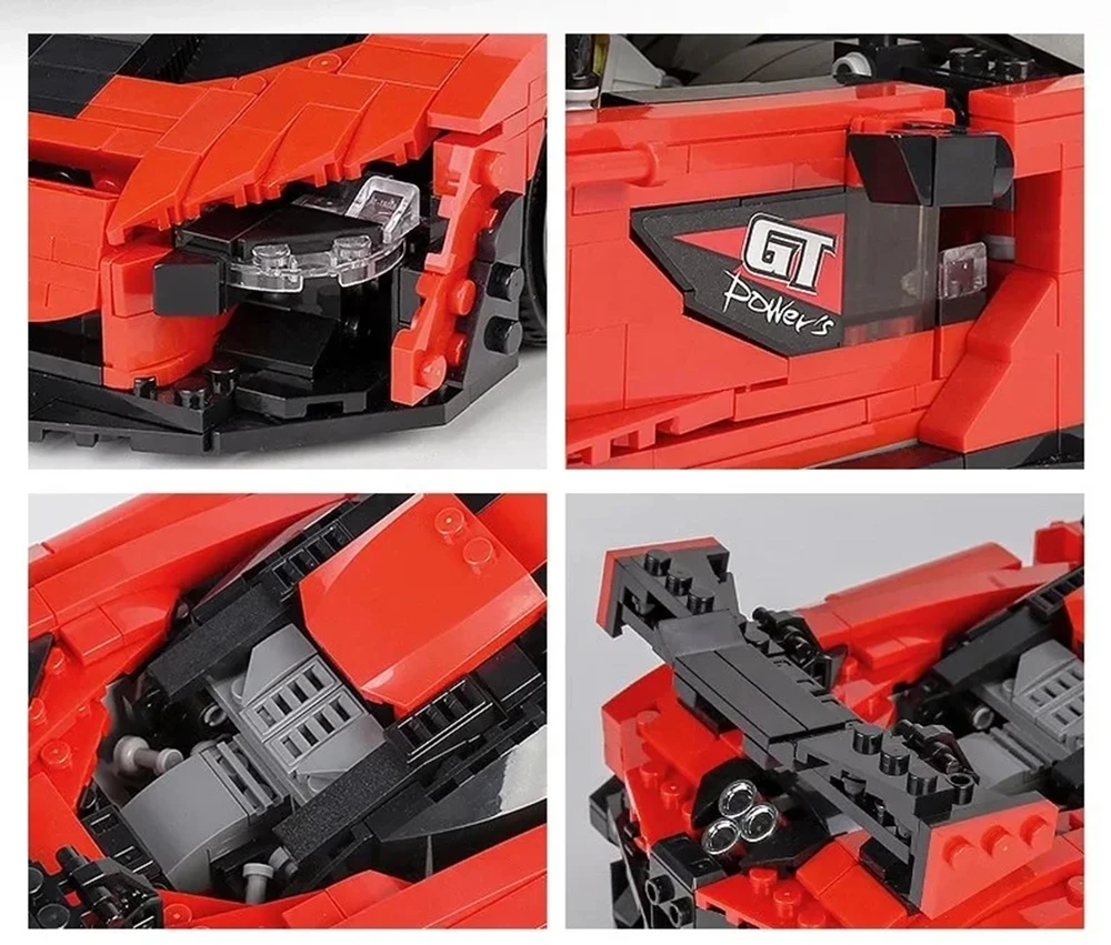 Ramiz Konstruktorius Oranžinis sportinis automobilis 1372 el.