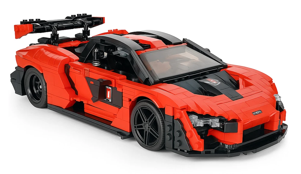 Ramiz Konstruktorius Oranžinis sportinis automobilis 1372 el.
