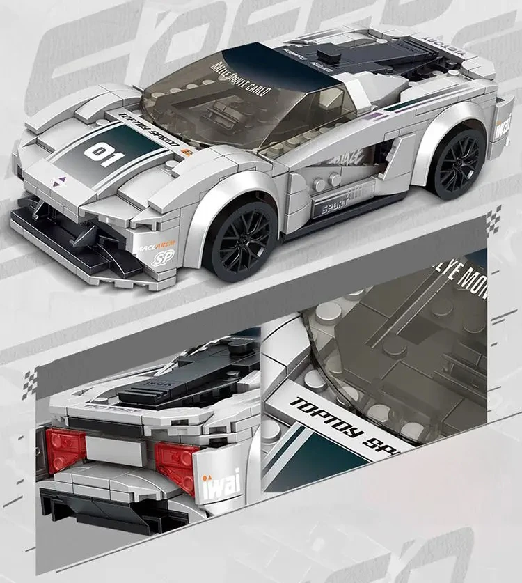 Ramiz Konstruktorius R/C Sportinis automobilis Pilkas