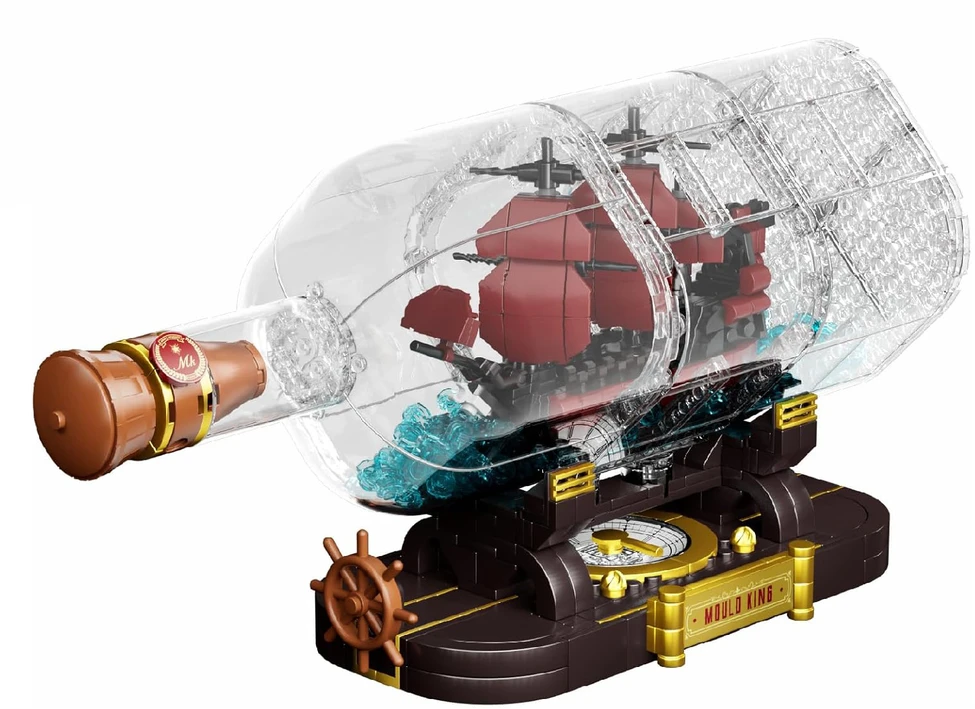 Ramiz Konstruktorius Piratų laivas butelyje 885 el. Raudonas