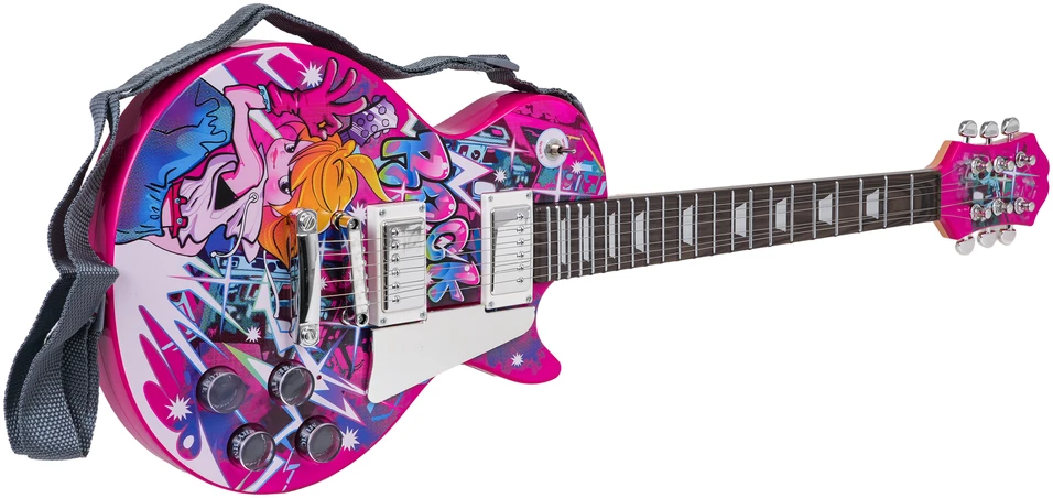 Ramiz Rožinė elektrinė gitaros rinkinys vaikams