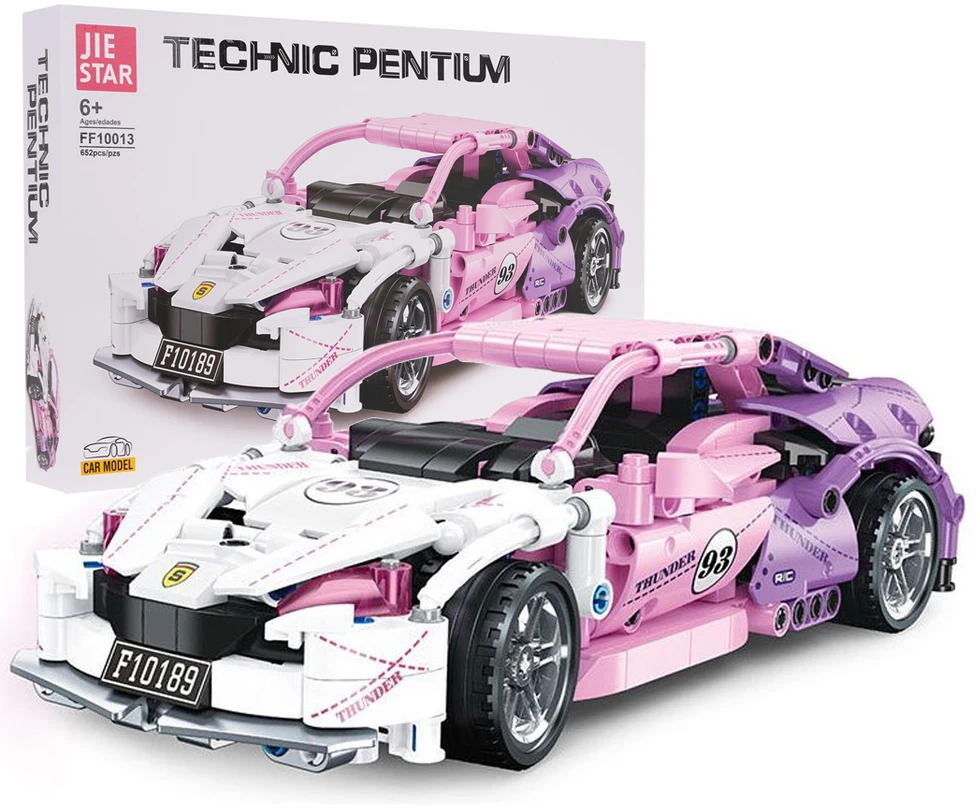 Ramiz Konstruktorius - Rožinis sportinis automobilis, 652 el.