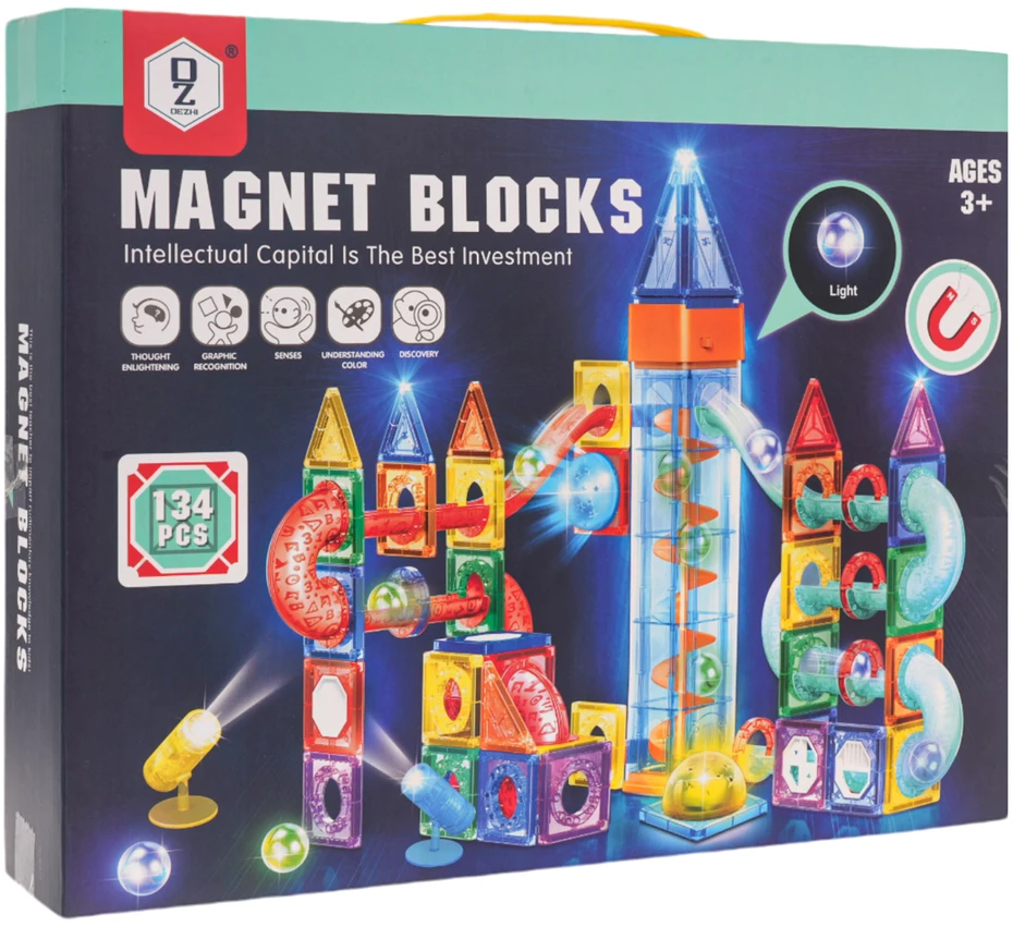 Ramiz Šviečiančių magnetinių kaladėlių rinkinys