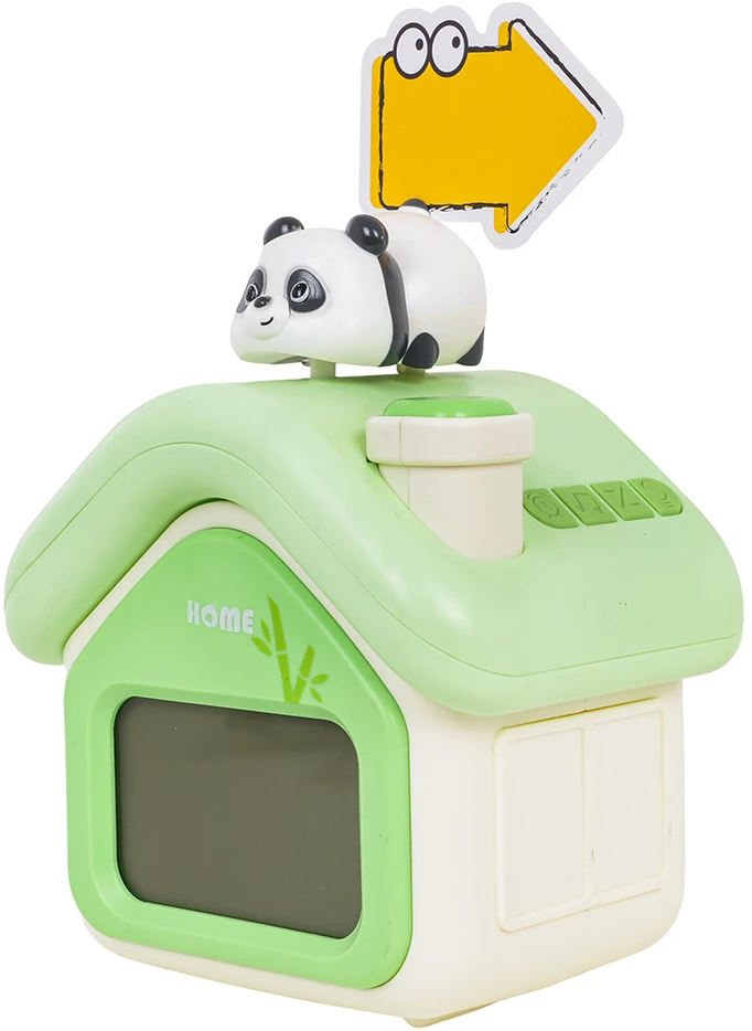 Ramiz Vaikiškas Panda žadintuvas su naktine lempa