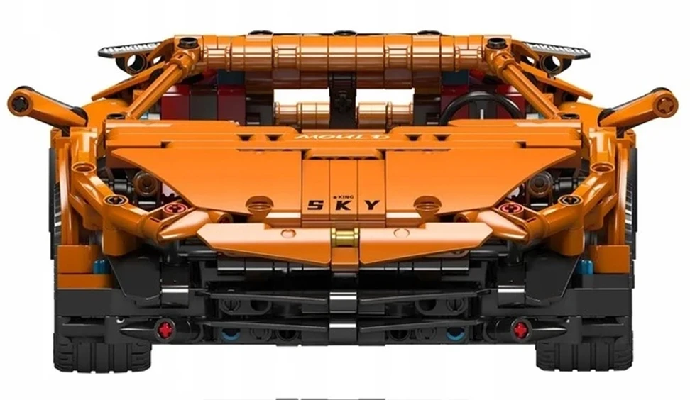 Ramiz Konstruktorius Oranžinis sportinis automobilis 1620 el.