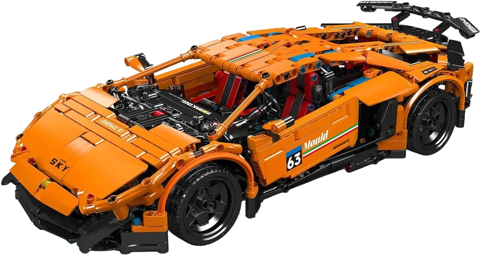 Ramiz Konstruktorius Oranžinis sportinis automobilis 1620 el.