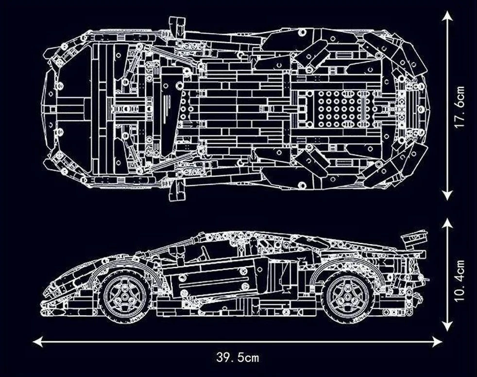 Ramiz Konstruktorius Oranžinis sportinis automobilis 1620 el.