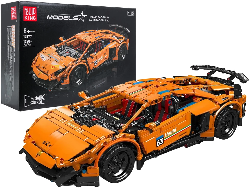 Ramiz Konstruktorius Oranžinis sportinis automobilis 1620 el.