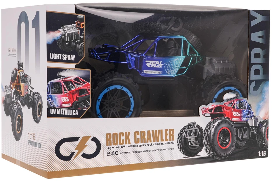 Ramiz Valdomas „REAL ROCK“ vikšrinis automobilis su dūmais