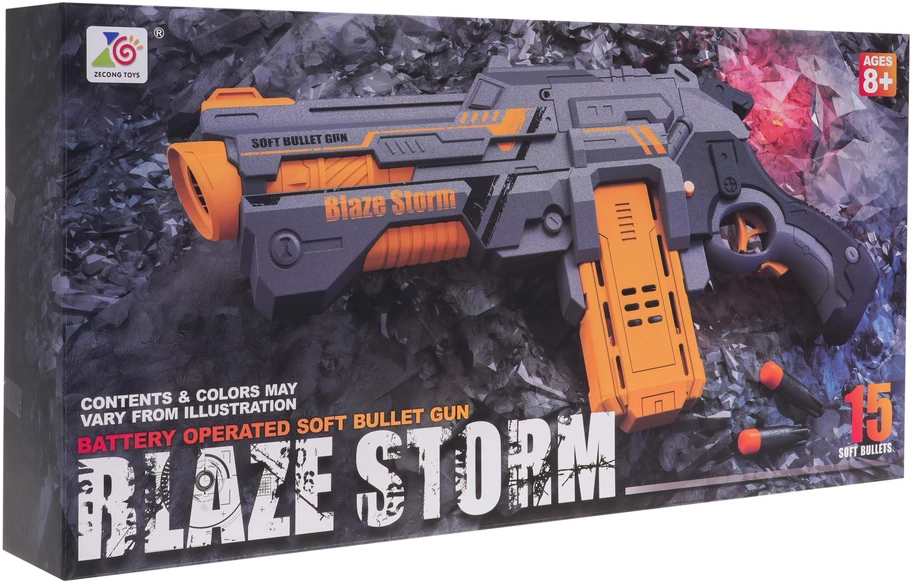 Ramiz Blaze Storm pistoletas sidabrinės spalvos (nuo 8 metų)