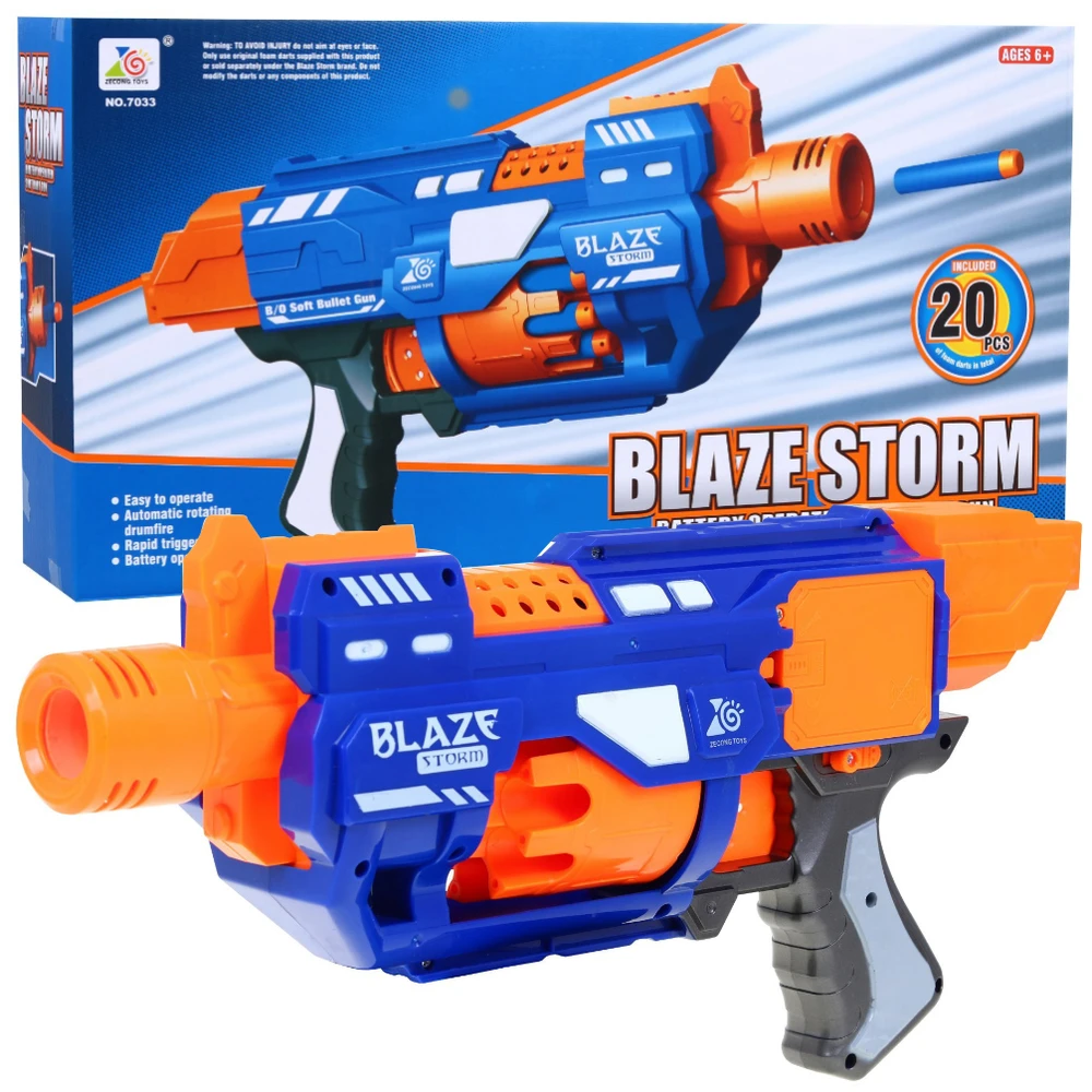 Ramiz Blaze Storm didelis pistoletas mėlynos spalvos (nuo 8 metų)