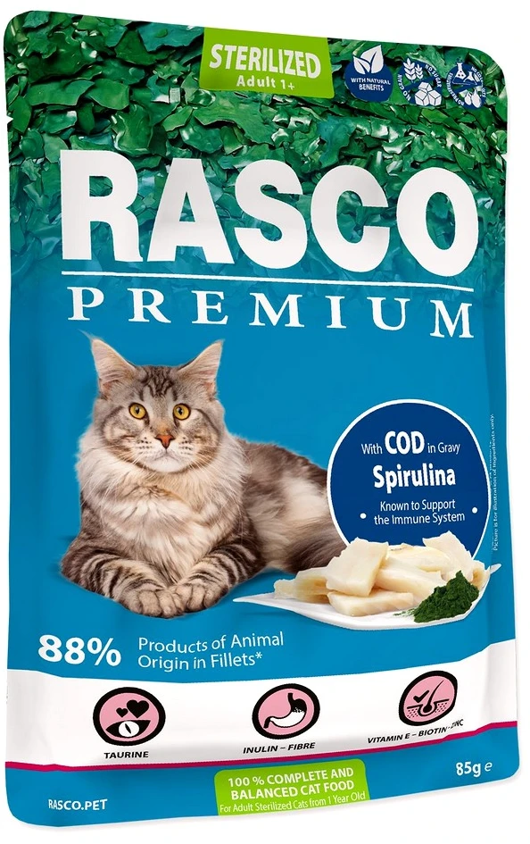 RASCO Premium dorszas su spirulina katėms
