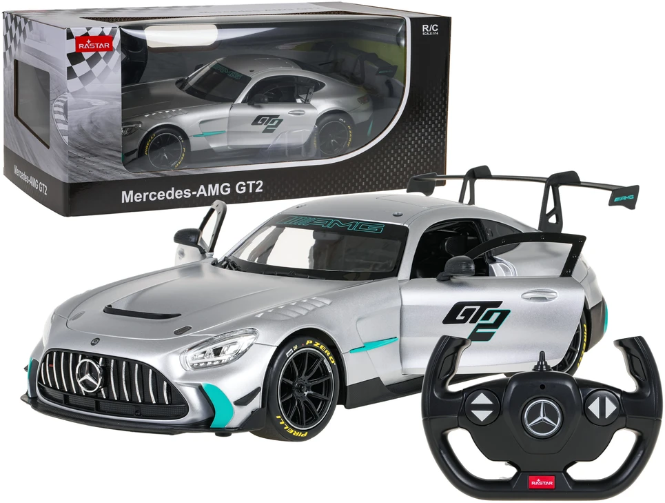 Nuotoliniu būdu valdomas automobilis Mercedes AMG GT2 R/C, mastelis 1:14, Rastar 10220