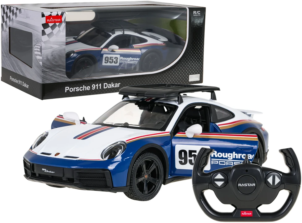 RASTAR R/C 1:14 valdomas automodelis Porsche 911 Dakar Performance, 10131