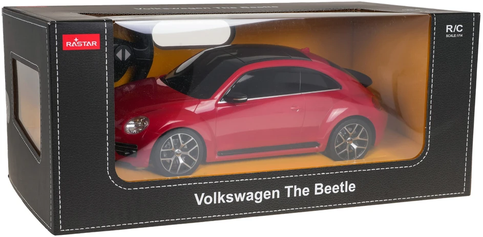 Rastar Nuotoliniu būdu valdoma raudona Volkswagen Beetle mašina