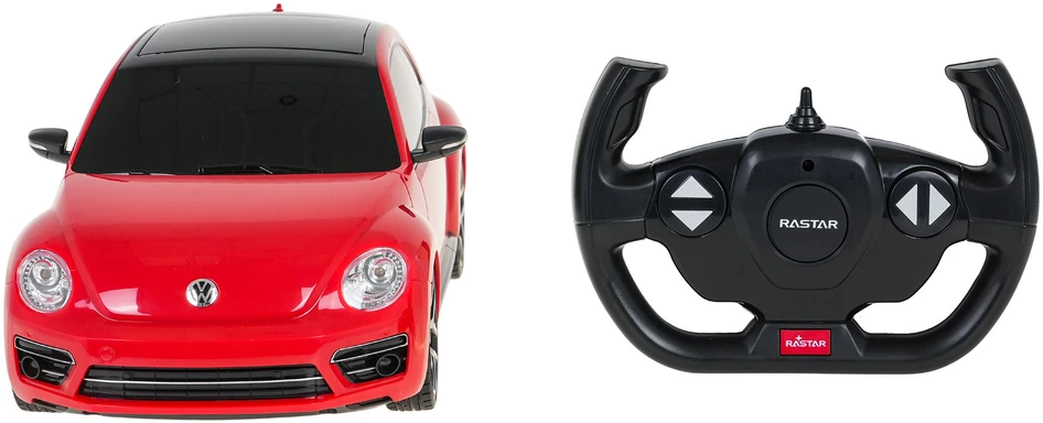 Rastar Nuotoliniu būdu valdoma raudona Volkswagen Beetle mašina