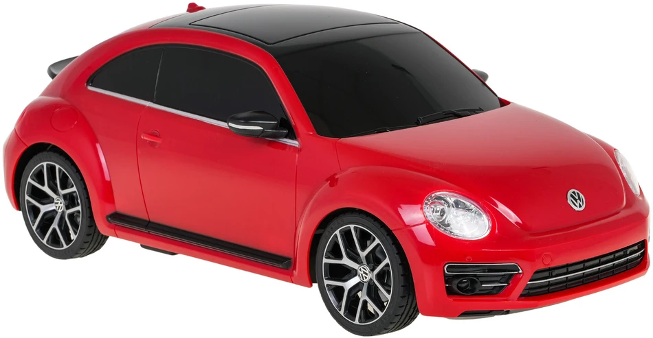 Rastar Nuotoliniu būdu valdoma raudona Volkswagen Beetle mašina