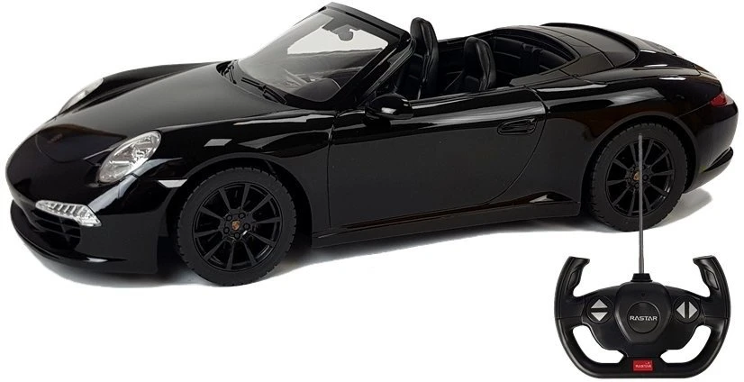 Nuotoliniu būdu valdomas automobilis Porsche 911 Carrera S Rastar 1:12 Juodas